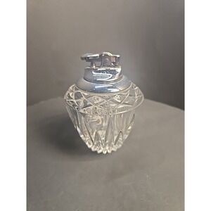 Vintage Princess House Highlights Lead Crystal Heavy Table Lighter EUC